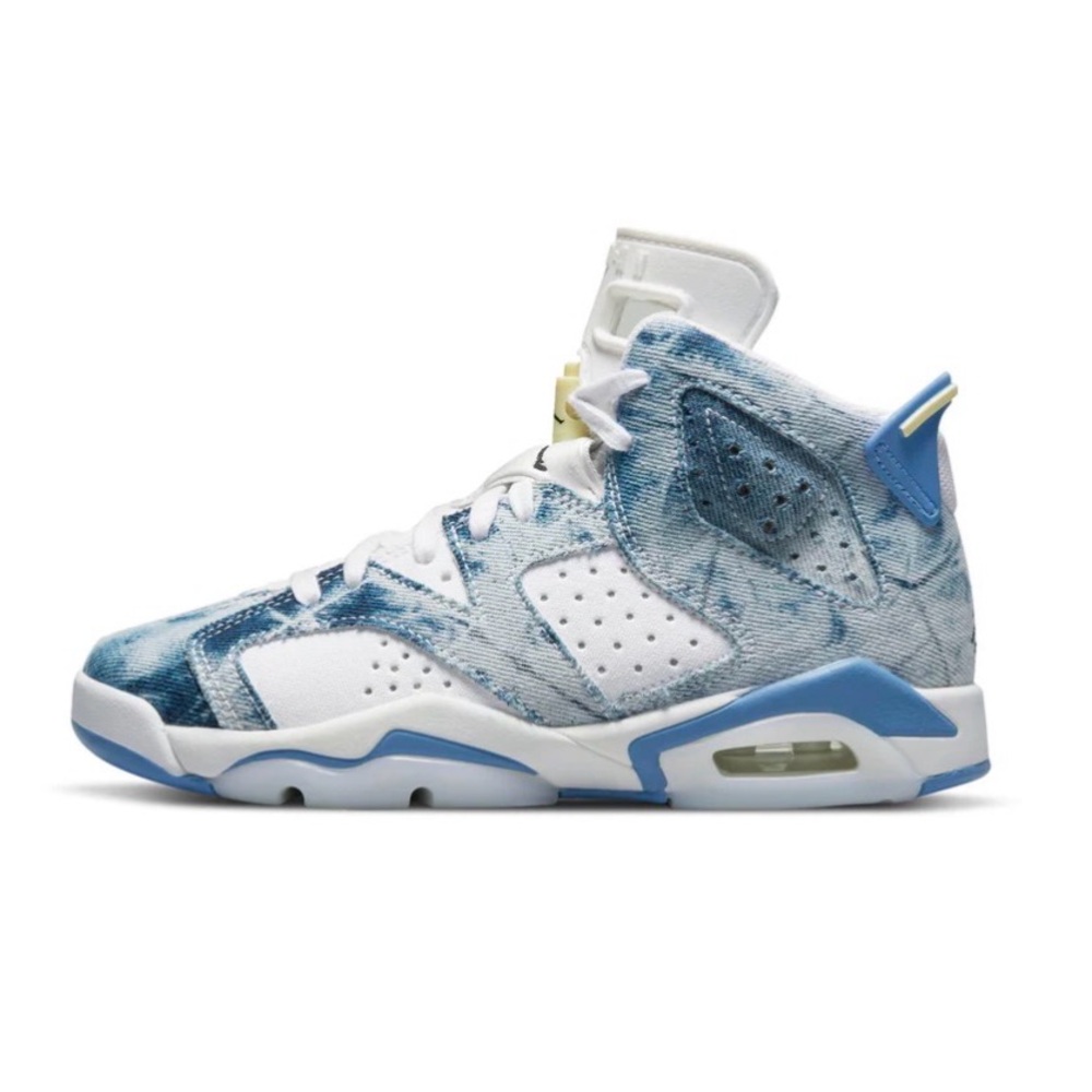 Jordan Air Jordan 6 Retro (GS) White with Dutch Blue & Citron Tint